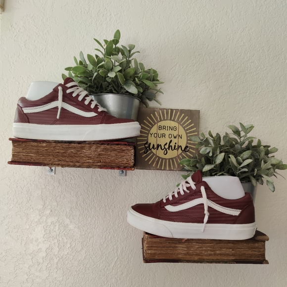 Vans Shoes - Vans 💜 Moto Leather Old Skool Low Top Sneakers